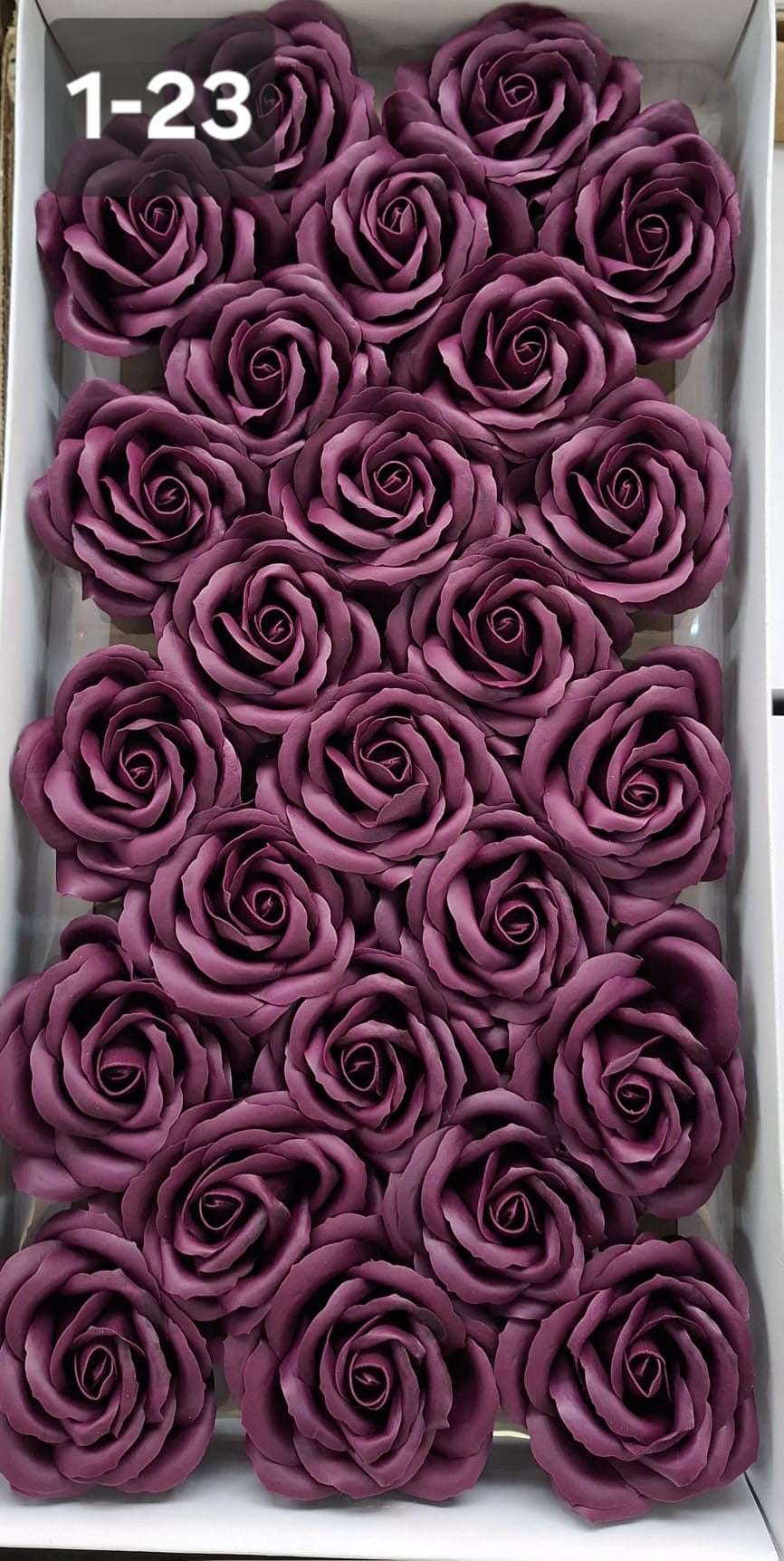 Trandafiri din pastă de săpun vișiniu – Set 25 bucăți, 8cm